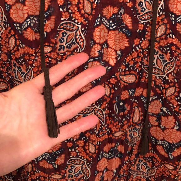 Lucky Brand Sheer Paisley Print Blouse - Picture 5 of 8